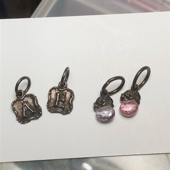 Waxing Poetic Silver Charms - Picture 1 of 5